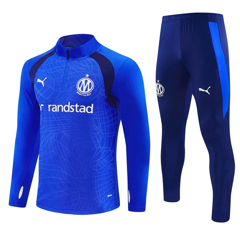 Olympique Marseille Kids’ Long-Sleeve Training Tracksuit